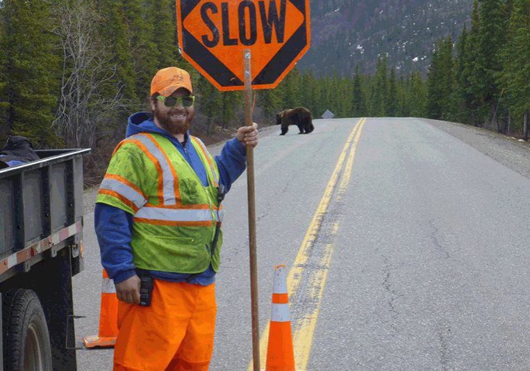 Local 71 Flagger Bear rec