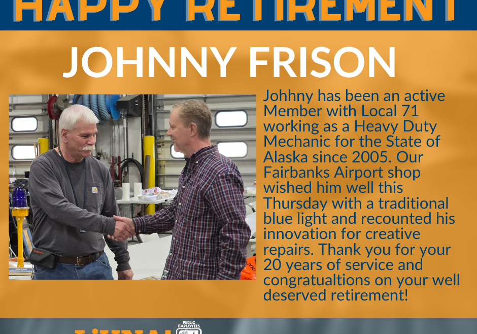 Retirement Johnny Frison 2025